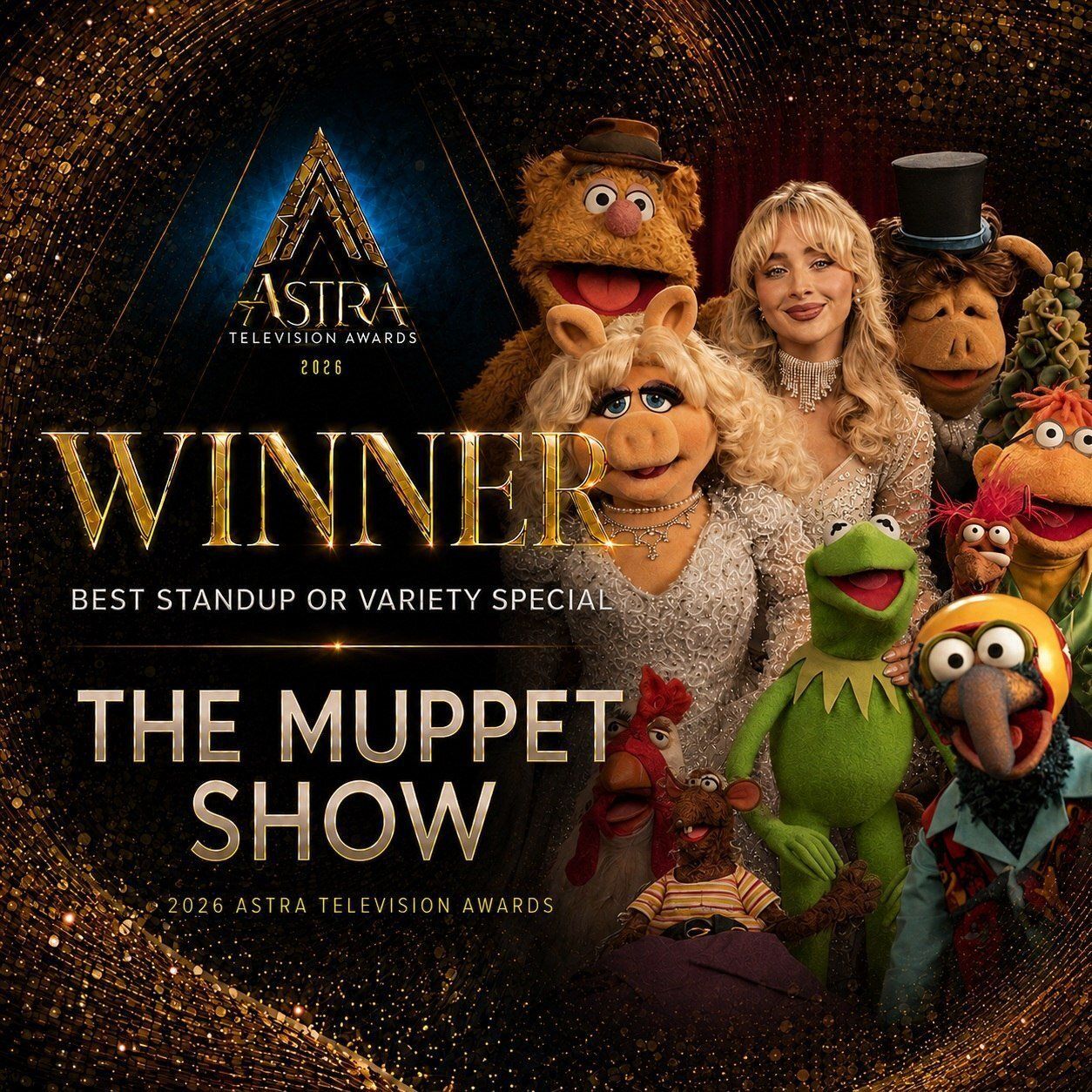 Sabrina Carpenter i The Muppet Show z nagrodą Astra